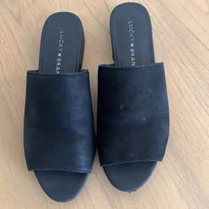 Lucky Brand Black Mules